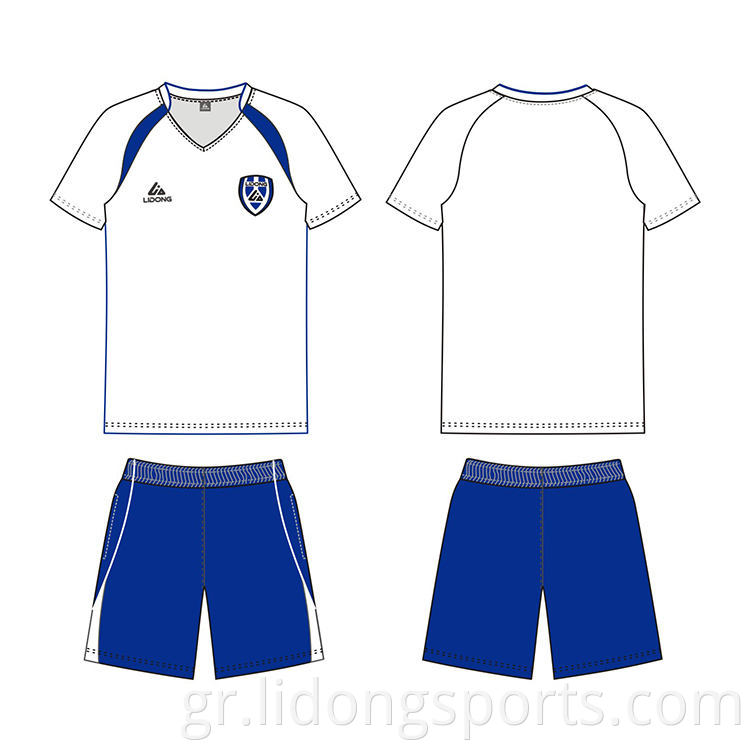 Lidong χονδρική ποδόσφαιρο Wear Wear Sexccer Uniform Set China Football Maker Custom Blank Soccer Jersey